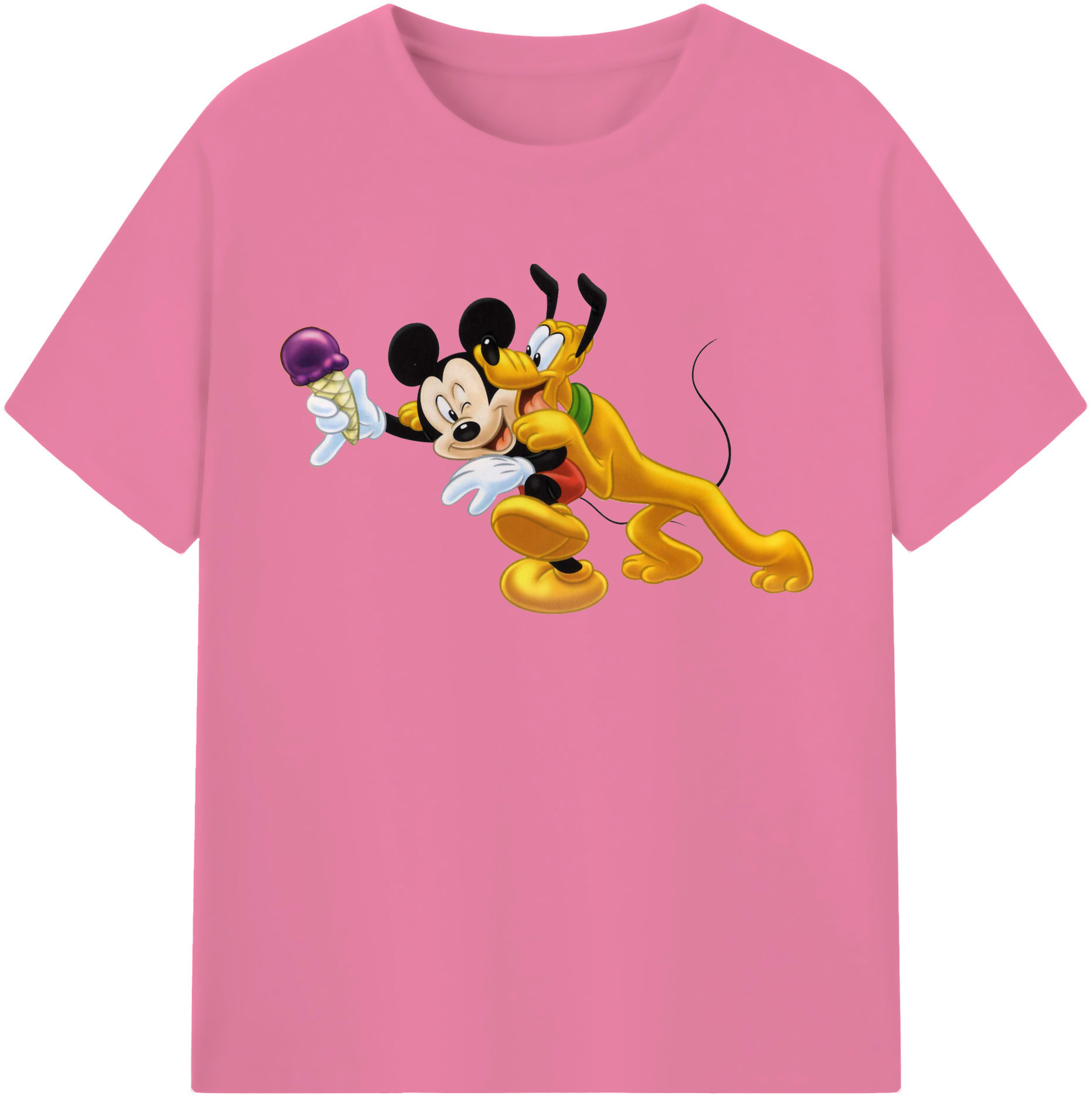 （画像用） ミッキーマウス Mickey Mouse 綿100％半袖Tシャツ（フロントプリント）